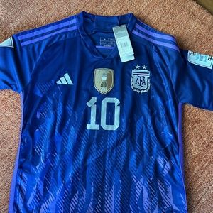 Lionel Messi Argentina World Cup Away Jersey Size M